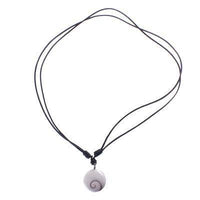 Cargar imagen en el visor de la galería, Shivaauge Kette 15 - 20 mm rund gewachst Baumwolle Shiva-Auge verstellbar Shivakette - chic-net.de
