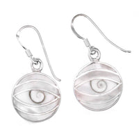 Load image into Gallery viewer, Shivaauge Perlmutt Mandel Silberohrringe Ohrringe 925er Sterling Silber Damen Schmuck Shiva Auge - chic-net.de
