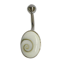 Load image into Gallery viewer, Shivaauge Piercing Bauchnabel Bananen-Piercing 925er Sterlingsilber oval 10x14mm - chic-net.de
