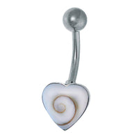 Load image into Gallery viewer, Shivaauge Piercing Herz Bananen-Piercing 925er Sterling Silber Shiva Auge Bauchnabel - chic-net.de

