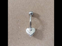 Load image into Gallery viewer, Shivaauge Piercing Herz Bananen-Piercing 925er Sterling Silber Shiva Auge Bauchnabel - chic-net.de
