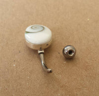 Cargar imagen en el visor de la galería, Shivaauge Piercing oval 10x14mm Bauchnabel Bananen-Piercing aus 925er Sterlingsilber - chic-net.de
