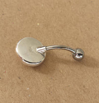 Load image into Gallery viewer, Shivaauge Piercing rund Glaskristall Rand Bananen-Piercing Bauchnabel 925 Silber Shiva Auge - chic-net.de
