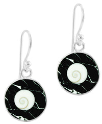 Cargar imagen en el visor de la galería, Shivaauge Raisin Harz schwarz Silberohrringe Ohrringe Ohrhänger 925er Sterling Silber Shiva Auge - chic-net.de
