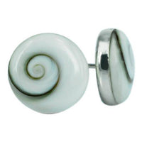Load image into Gallery viewer, Shivaauge rund 10 mm gefasst Silberohrstecker Ohrstecker 925er Silber Shiva Auge Eye Damen - chic-net.de

