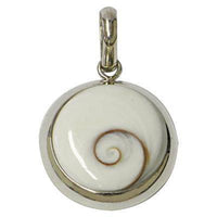 Load image into Gallery viewer, Shivaauge rund Silberanhänger 18 mm Rand Anhänger 925er Sterling Silber Shiva Auge Eye Damen - chic-net.de
