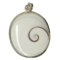 Load image into Gallery viewer, Shivaauge Silberanhänger Ellipse 25 mm Anhänger 925er Sterling Silber Shiva Auge Eye Damen Schmuck - chic-net.de
