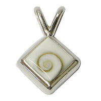 Load image into Gallery viewer, Shivaauge Silberanhänger Karo zwei Ösen Anhänger 925er Sterling Silber Shiva Auge Eye Damen Schmuck - chic-net.de
