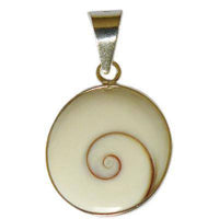 Load image into Gallery viewer, Shivaauge Silberanhänger oval 22 mm offen Anhänger 925er Sterling Silber Shiva Auge Eye Damen - chic-net.de
