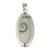 Load image into Gallery viewer, Shivaauge Silberanhänger oval 30 mm massiv Anhänger 925er Silber Shiva Auge Eye Damen Schmuck - chic-net.de
