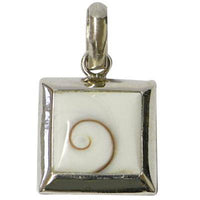 Load image into Gallery viewer, Shivaauge Silberanhänger Quadrat 16 mm Anhänger 925er Sterling Silber Shiva Auge Eye Damen Schmuck - chic-net.de
