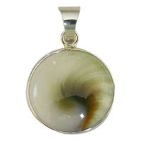 Cargar imagen en el visor de la galería, Shivaauge Silberanhänger rund 14 mm offen Anhänger 925er Sterling Silber Shiva Auge Damen Schmuck - chic-net.de
