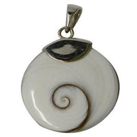 Load image into Gallery viewer, Shivaauge Silberanhänger rund 24 mm Halbkreis Anhänger 925er Sterling Silber Shiva Auge Eye Damen - chic-net.de
