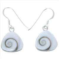 Load image into Gallery viewer, Shivaauge Silberohrringe dreieckig Ohrringe 925er Sterling Silber Shiva Auge Eye Damen Schmuck - chic-net.de
