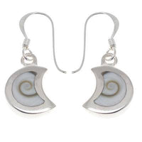 Load image into Gallery viewer, Shivaauge Silberohrringe Halbmond Ohrringe 925er Sterling Silber Shiva Auge Eye Damen Schmuck - chic-net.de
