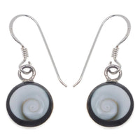 Cargar imagen en el visor de la galería, Shivaauge Silberohrringe Ohrringe schwarz rund Raisin 925er Silber Shiva Auge Eye Damen Schmuck - chic-net.de

