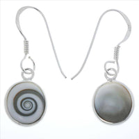 Load image into Gallery viewer, Shivaauge Silberohrringe oval 10 mm Ohrringe Ohrhänger 925er Silber Shiva Auge Eye Damen Schmuck - chic-net.de
