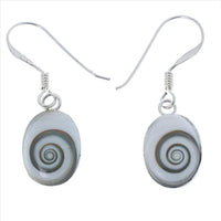 Load image into Gallery viewer, Shivaauge Silberohrringe oval 11 mm Ohrringe 925er Sterling Silber Shiva Auge Eye Damen Schmuck - chic-net.de
