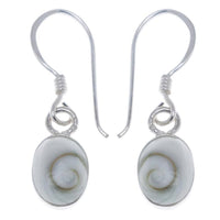 Cargar imagen en el visor de la galería, Shivaauge Silberohrringe oval plastisch 8 mm Ohrringe 925er Silber Shiva Auge Eye Damen Schmuck - chic-net.de
