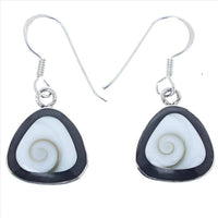 Load image into Gallery viewer, Shivaauge Silberohrringe Resin dreieckig Ohrringe 925er Sterling Silber Shiva Auge Damen Schmuck - chic-net.de
