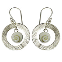 Load image into Gallery viewer, Shivaauge Silberohrringe Ring Ohrringe Ohrhänger 925er Sterling Silber Shiva Auge Eye Damen Schmuck - chic-net.de
