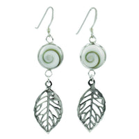 Load image into Gallery viewer, Shivaauge Silberohrringe rund Blatt Ohrringe 925er Sterling Silber Shiva Auge Eye Damen Schmuck - chic-net.de
