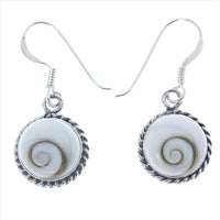 Cargar imagen en el visor de la galería, Shivaauge Silberohrringe Zopfmuster rund Ohrringe 925er Sterling Silber Shiva Auge Eye Damen Schmuck - chic-net.de
