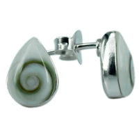 Load image into Gallery viewer, Shivaauge Träne 11 mm Silberohrstecker Ohrringe Ohrstecker 925er Silber Shiva Auge Eye Damen Schmuck - chic-net.de
