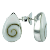 Cargar imagen en el visor de la galería, Shivaauge Träne 8mm Silber Ohrstecker 925 Shiva Auge - chic-net.de
