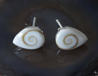 Cargar imagen en el visor de la galería, Shivaauge Träne 8mm Silber Ohrstecker 925 Shiva Auge - chic-net.de
