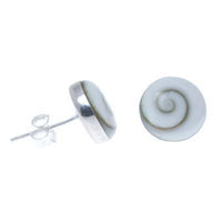 Cargar imagen en el visor de la galería, Shivaohrstecker 6 mm rund Silberohrstecker Shivaauge handgefertigt 925 Sterling Silber - chic-net.de
