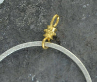 Load image into Gallery viewer, Silber 925 vergoldet Ohrringe Anhänger Creole indisch - chic-net.de
