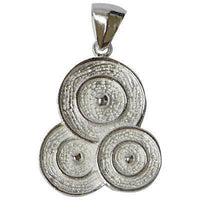 Cargar imagen en el visor de la galería, Silberanhänger drei Kreise glänzend weiß oxidiert Anhänger 925er Sterling Silber Kette Damen - chic-net.de
