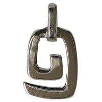 Load image into Gallery viewer, Silberanhänger eckig glänzend Spirale 15 mm 925er Sterling Silber Unisex Anhänger Kette - chic-net.de
