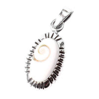 Load image into Gallery viewer, Silberanhänger Ellipse Shivaauge Anhänger Kette 925er Sterling Silber Unisex Shiva Auge eye Schmuck - chic-net.de
