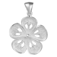 Cargar imagen en el visor de la galería, Silberanhänger fünfblättrige Blume glänzend Anhänger 925er Sterling Silber Kette Damen - chic-net.de
