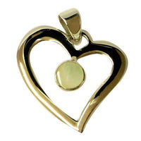 Load image into Gallery viewer, Silberanhänger Herz Anhänger Perlmutt Muschel 925er Sterling Silber schillernd weiß - chic-net.de
