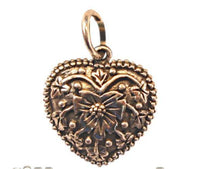 Cargar imagen en el visor de la galería, Silberanhänger Herz Blumenmuster Anhänger Sterling Silber 925er Damen Schmuck - chic-net.de
