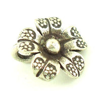 Load image into Gallery viewer, Silberanhänger Hill Tribe Punkte Blume 12 mm Anhänger Sterling Silber 925er Damen Schmuck - chic-net.de
