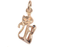 Load image into Gallery viewer, Silberanhänger Katze Herz Anhänger 925er Sterling Silber Unisex Schmuck - chic-net.de
