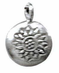 Cargar imagen en el visor de la galería, Silberanhänger Kreis gebogen Distel Anhänger Sterling Silber 925er Unisex Schmuck - chic-net.de
