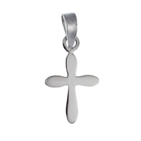 Cargar imagen en el visor de la galería, Silberanhänger Kreuz abgerundet Glanz Anhänger Sterling Silber 925er nickelfrei - chic-net.de
