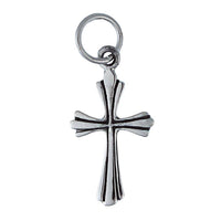 Cargar imagen en el visor de la galería, Silberanhänger Kreuz Streifen dunkel oxidiert Anhänger Sterling Silber 925er nickelfrei - chic-net.de
