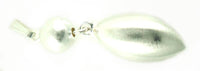 Cargar imagen en el visor de la galería, Silberanhänger Kugel Mandel gebürstet Anhänger 43 mm Sterling Silber 925er Damen Schmuck Kette - chic-net.de
