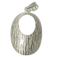 Load image into Gallery viewer, Silberanhänger Oval mit Rillen Anhänger 925er Sterling Silber Unisex Schmuck - chic-net.de
