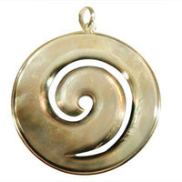 Load image into Gallery viewer, Silberanhänger Perlmutt Anhänger Kette 925er Sterling Silber Unisex Schmuck Muschel weiß Spirale - chic-net.de
