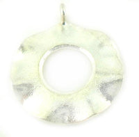 Cargar imagen en el visor de la galería, Silberanhänger Ring wellig glänzend 26 mm Anhänger Sterling Silber 925er Damen Schmuck - chic-net.de
