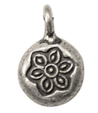 Load image into Gallery viewer, Silberanhänger rund Scheibe Blume Unisex Anhänger 925er Sterling Silber Kette Damen - chic-net.de
