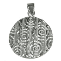 Cargar imagen en el visor de la galería, Silberanhänger Rund Spiralmuster Anhänger aus Sterling Silber 925er Unisex Schmuck - chic-net.de
