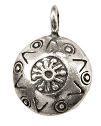 Cargar imagen en el visor de la galería, Silberanhänger Stern Muster linsenförmig Anhänger Sterling Silber 925er Unisex Schmuck - chic-net.de
